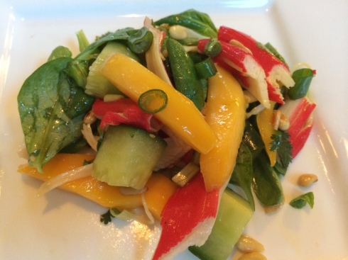 salade met krab en mango