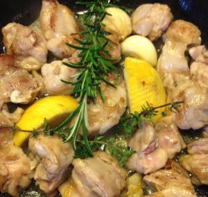 kippendijen met citroen